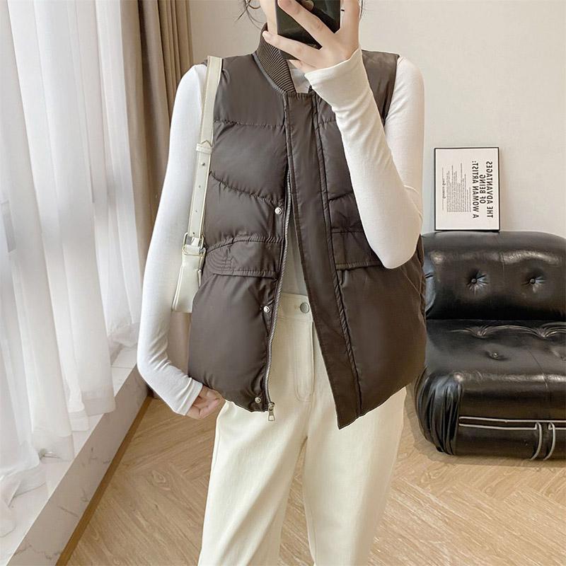 Vest for Women Windproof  Oversize Loose Sleeveless Vest Winter Thickened Down Casual Vest
