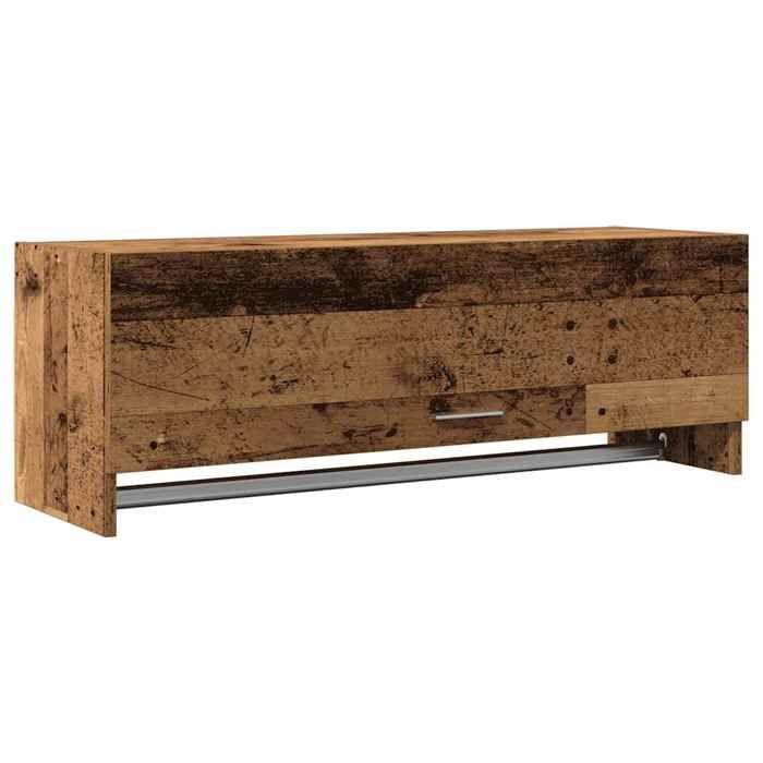 VidaXL Garde-robe vieux bois 100x32,5x35 cm bois d'ingénierie, armoire de rangement, organisateur de garde-robe, organiseur 856616