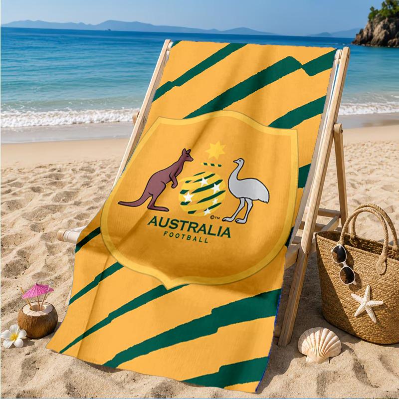 Australia Herb godło Ręcznik plażowy, Szybkoschnący, Łatwy w pielęgnacji, Odpowiedni zarówno do fitnessu, jak i na wakacje na plaży, Niezbędny sportowy