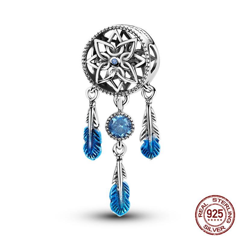 Compatible With Charm Bead Charms Ideal For Authentic Bracelets 100 copper Blue Dream Catcher Beaded Do It Yourself Jewellery Making Womens Gifts