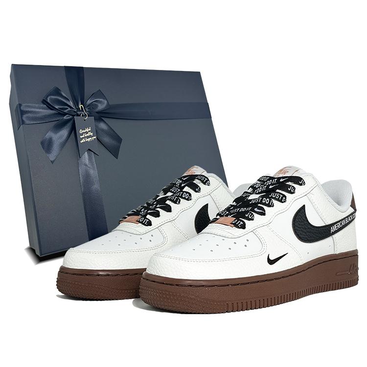 

Nike Air Force 1 Skateboard Shoes Unisex Low Top Black/White/Cocoa Brown IM3378-122(Team21-QDS-BOX) 38.5