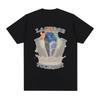 Lactose Resistant Pattern Printed T-shirt for Women's Retro Fashion Short Sleeved T-shirt Casual and Comfortable Large T-shirt