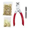 100Pcs 6mm Eyelet Attachment Set With Hole Punching Tool and Mounting Pliers For Tarpaulin Leather Belt and Bag Making