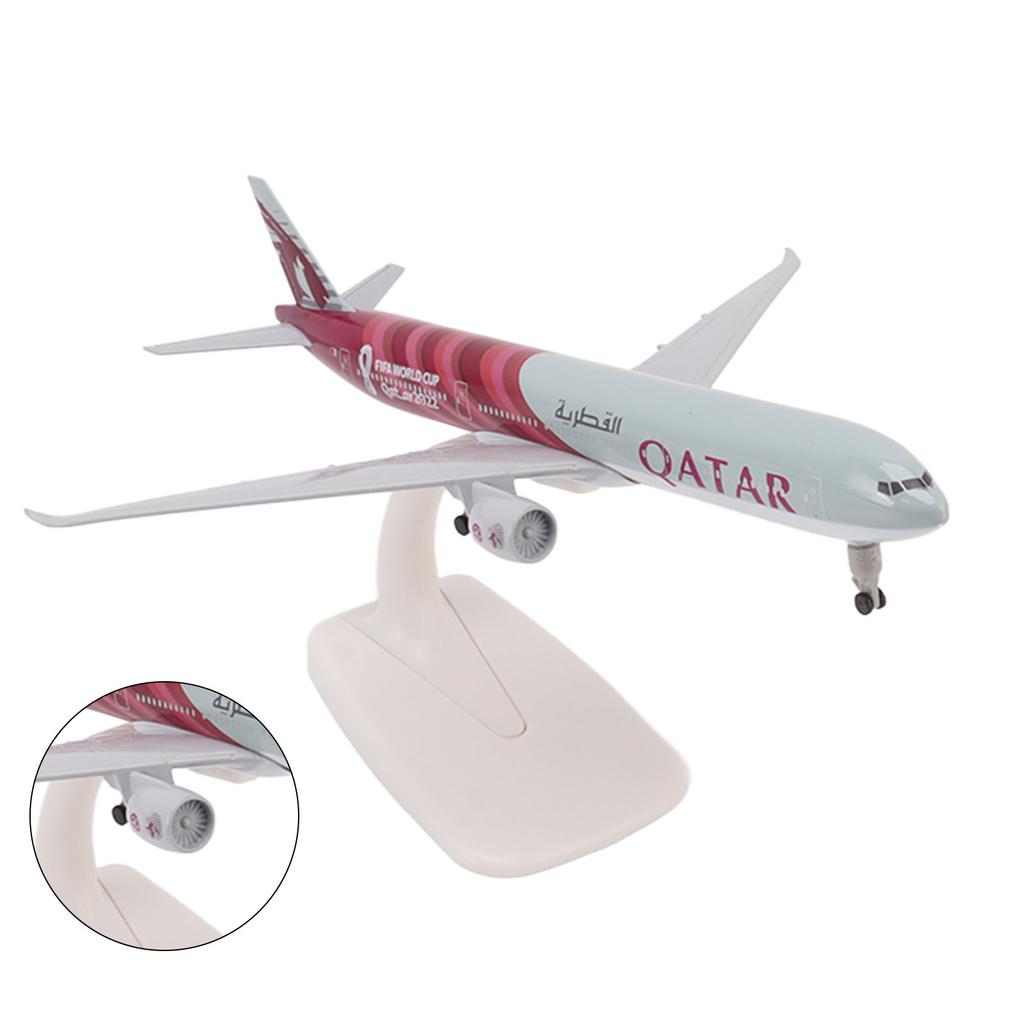 Airplane Model Alloy Home Decoration Complete Engraved Lines Simulated Stable Base Airways Plane