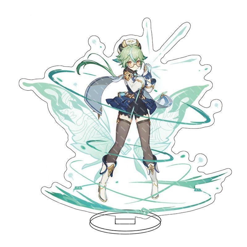 Barbatos Genshin Impact Keqing Barbara Acrylic Figure Stand Decoration Display