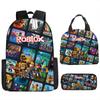 New Virtual World ROBLOX Primary and Secondary School School Bag Children's Backpack Backpack Cartoon Lunch Bag