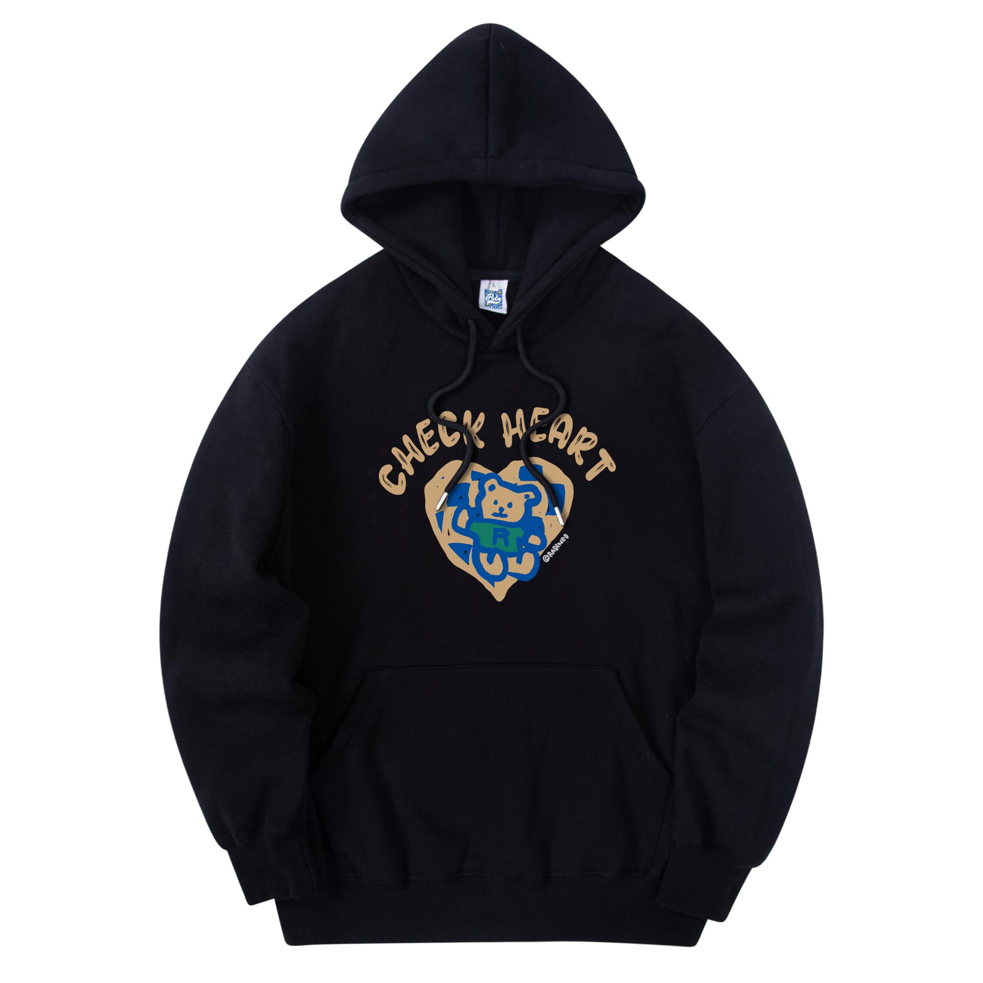 Radineo Check Heart Hoodie Black Xl