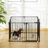 Fireplace Safety Barrier, Foldable Modular Dog Playpen Enclosure 8 Panels with Door, No Drilling
