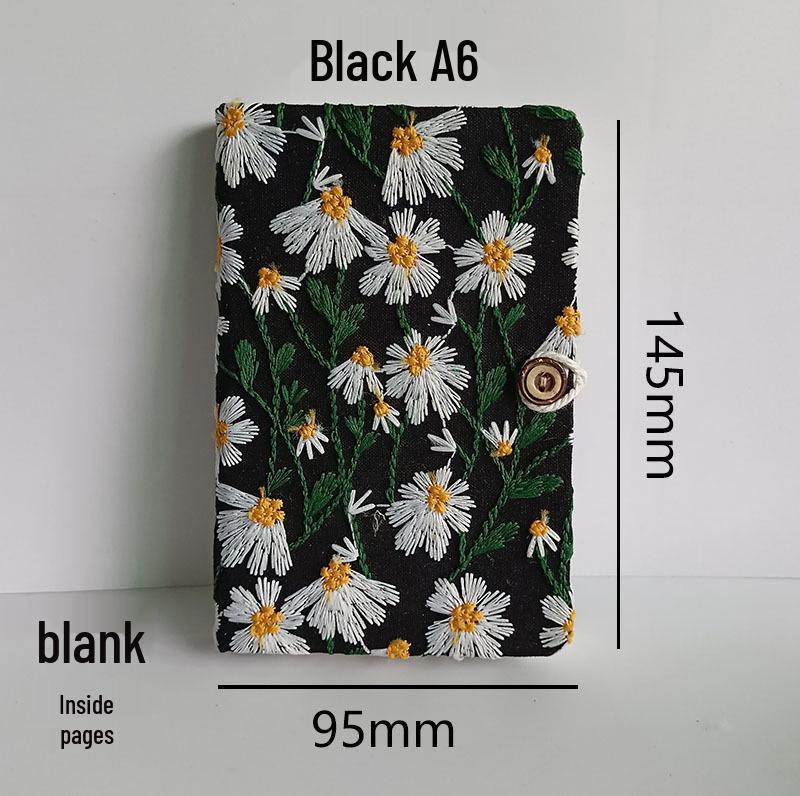 A6 Embroidery Cloth Notebook: Student Planner & Diary