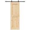 VidaXL Sliding Door and Hardware Kit 70x210 Cm Solid Pine 3332712