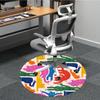 1 Stück Katzen-Puzzle-Stuhl-Teppich für das Büro, rutschfest, maschinenwaschbarer Teppich für das Büro, Zimmer-Urlaubsdekoration für Weihnachten, Geburtstag, Polyester