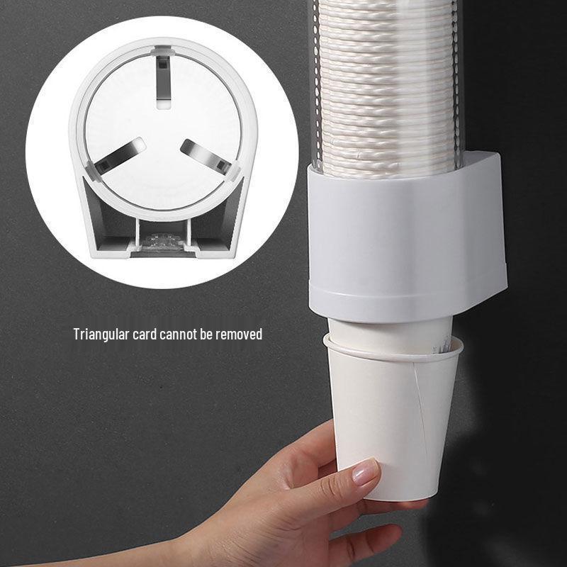 Wall-Mounted Automatic Paper Cup Dispenser and Storage Rack