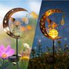 Ny Solar Moon Fairy Lampe Utendørs Hage Dekorasjon Lampe Plen Vanntett Moon Fairy Ground Plug