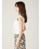 Lily Brown Ruffle Detail Bowtie Knit Top White Women's (LWNT252001)