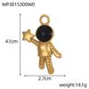 CARLIDANA Trendy 3D Spaceman Astronaut Pendant Space Themed Gold Plated DIY Accessories Stainless Steel Moon Heart Jewelry Charm