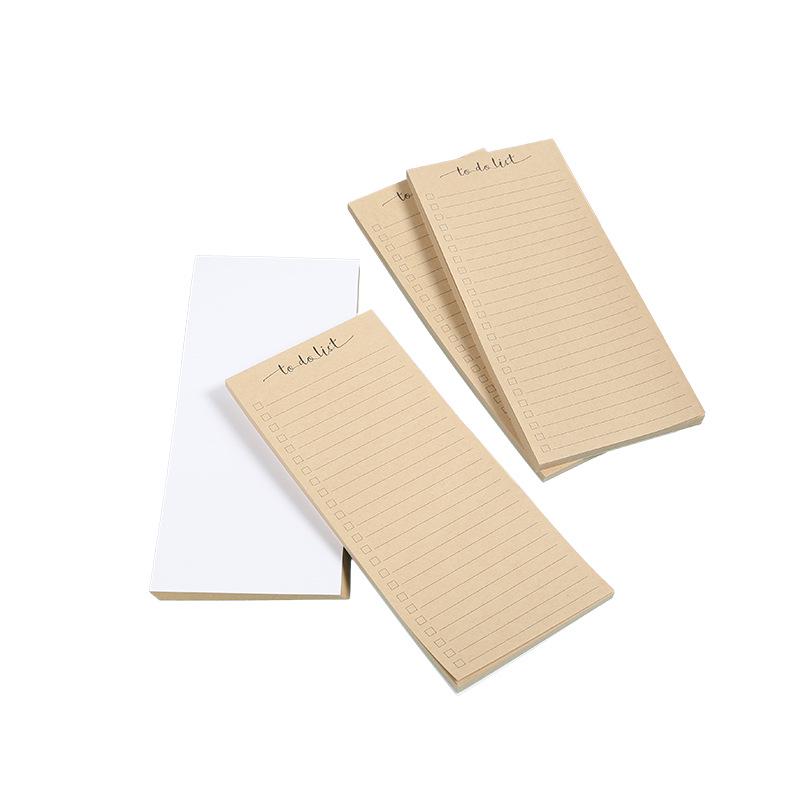 Cross-border Kraft Paper Long Sticky Notes Notepad: Student English Word Planner & Journal