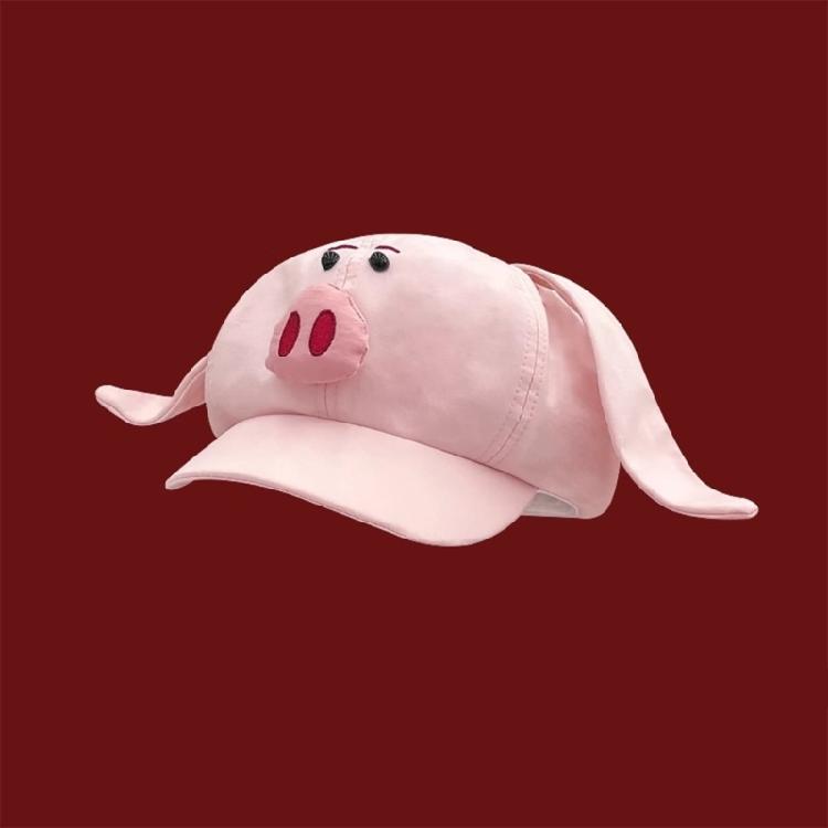 Novelty Pig Theme Caps Cartoon Octagonal Hat Comfortable Painter Hat For Various Occasion and Outfit Popular Headwear