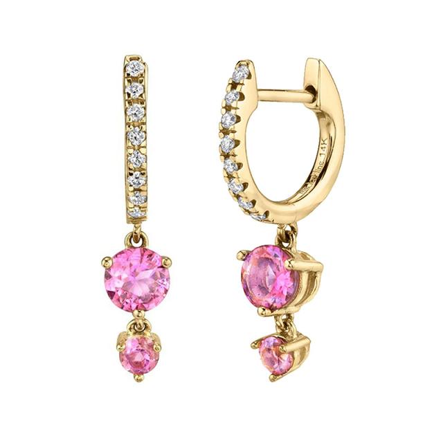 Bohemian Crystal Pendant 925 Sterling Silver Ear Buckle Exquisite Hoop Earrings Simple Fashion Jewelry For Women Birthday Gifts