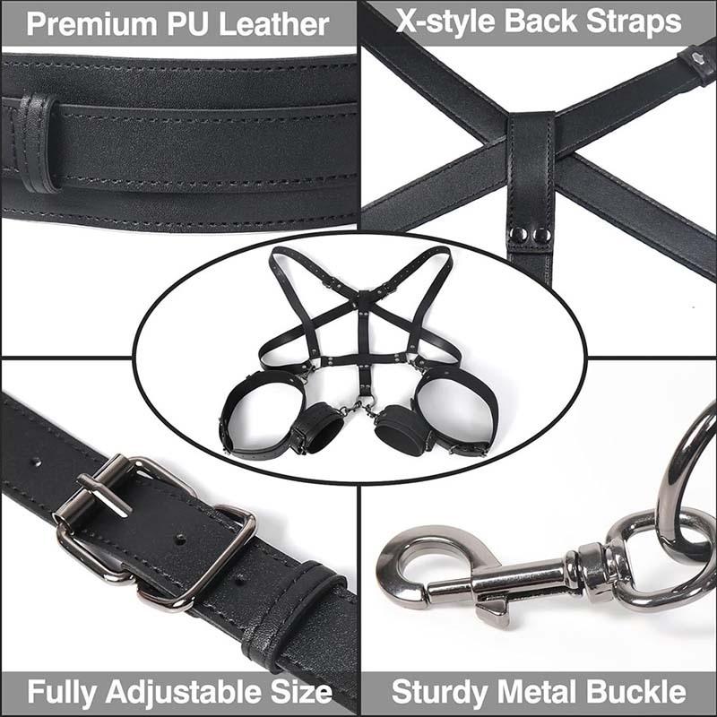 SM Adult Sex Toy Backhand Binding Apertural Plug Anal Hook Bondage Toys Bdsm Kit Slave Bondage Handcuff Couple Bundle Game 18+