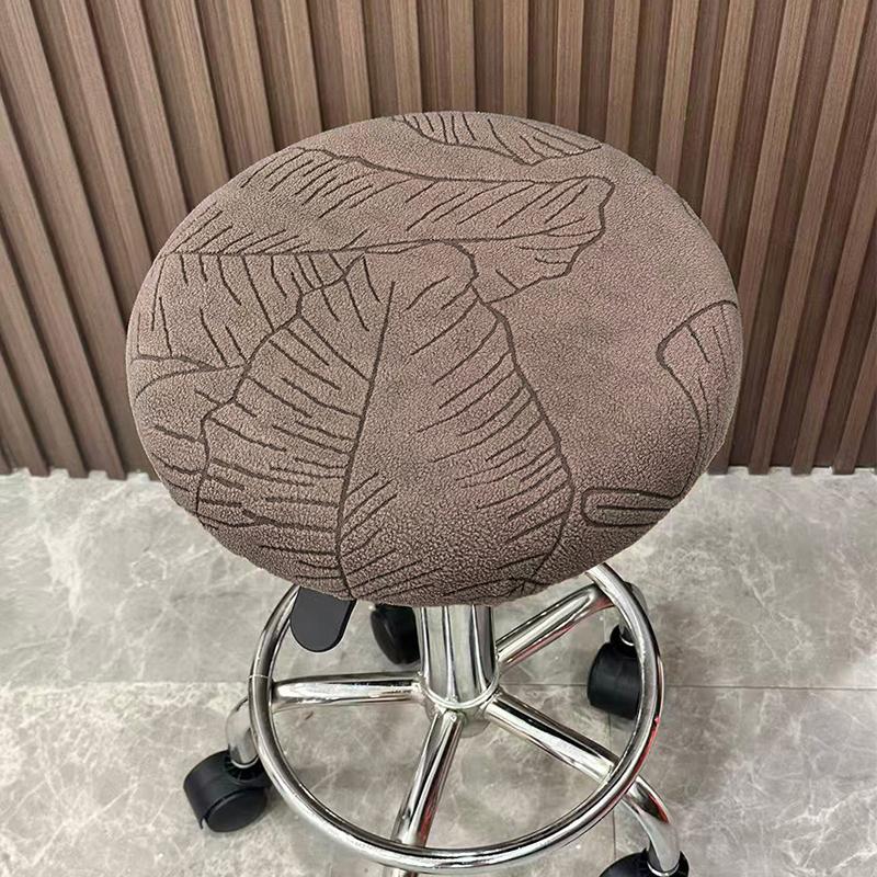1PC Jacquard Round Stool Cover Bar Stool Cover Home Decoration Soft Dustproof and Wear-resistant Chair Cover