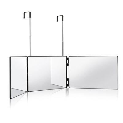 Trifold LED Mirror Self Haircut Makeup Mirror With Light Adjustable Height 3 Way Self Haircut Mirror Hd Glass 3 Way Mirror