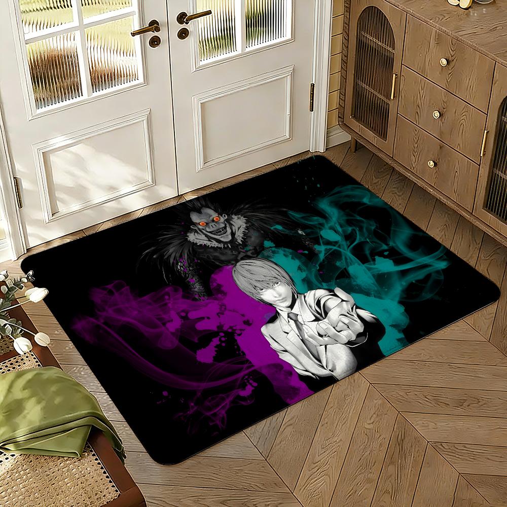 Classic Comic D-Death Note Floor Mat Soft Thickened Absorbent Non-Slip Bedroom Living Room Door Mat Home Decor Flannel Rugs