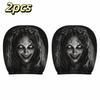 2pcs Vivid Printed Patterns Seat Headrest Protectors Auto Interior Decoration Cover  Year Round Use