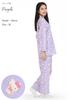 SAZAC Hello Kitty Knitted Quilted Shirt Long Sleeve and Pants Loungewear Women's Pajamas, Set, (Purple/L/SAN1854)