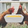 Automatic Feeder Plastic Bird Feeder for Poultry Feeding 1Set White Practical
