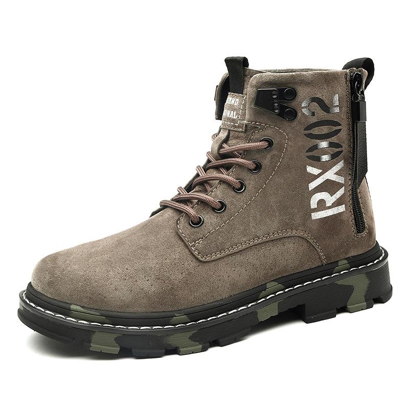 

Мужские и женские ботинки Мартин, военные ботинки, высокие, уличные ботинки, ботинки с большой головой, кожаные ботинки, парные, кожаные, осенне-зимние, большие размеры 46