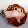 1pc Lizard Leaf Cute Fashionable Automatic Opening/Closing Folding Umbrella with 8 Bones, Windproof Portable, Daily Use132