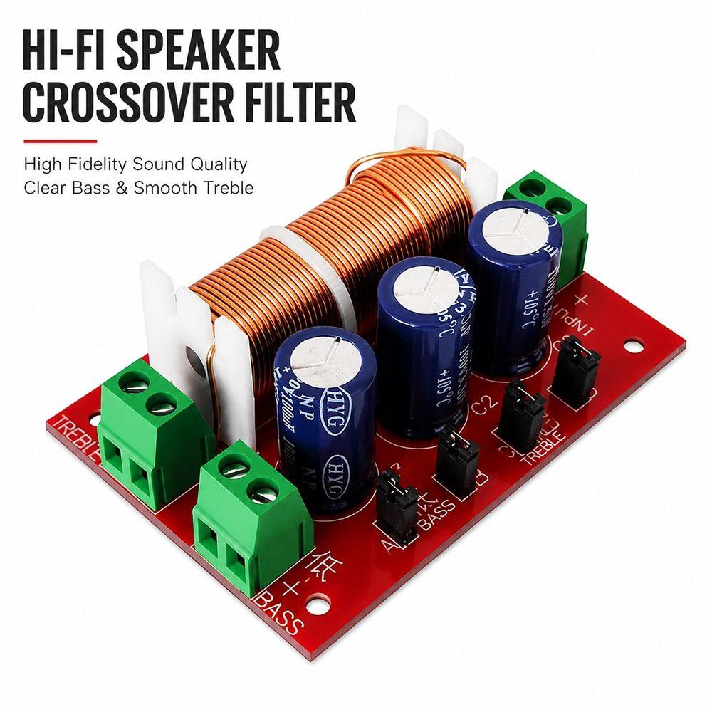 1Pcs 4-16ohm Impedance Frequency Divider HiFi Speaker Crossover Filter  Full Range Audio DIY