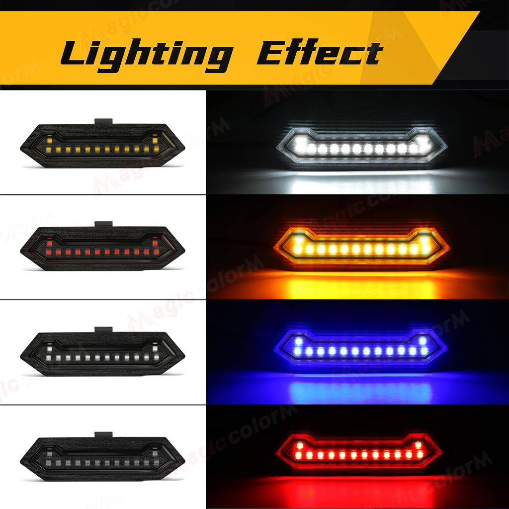 4PCS Grille Lights For Toyota Tacoma TRD Sport Front Grill Car LED White Amber Blue Red Warning Daylights DRL 12V