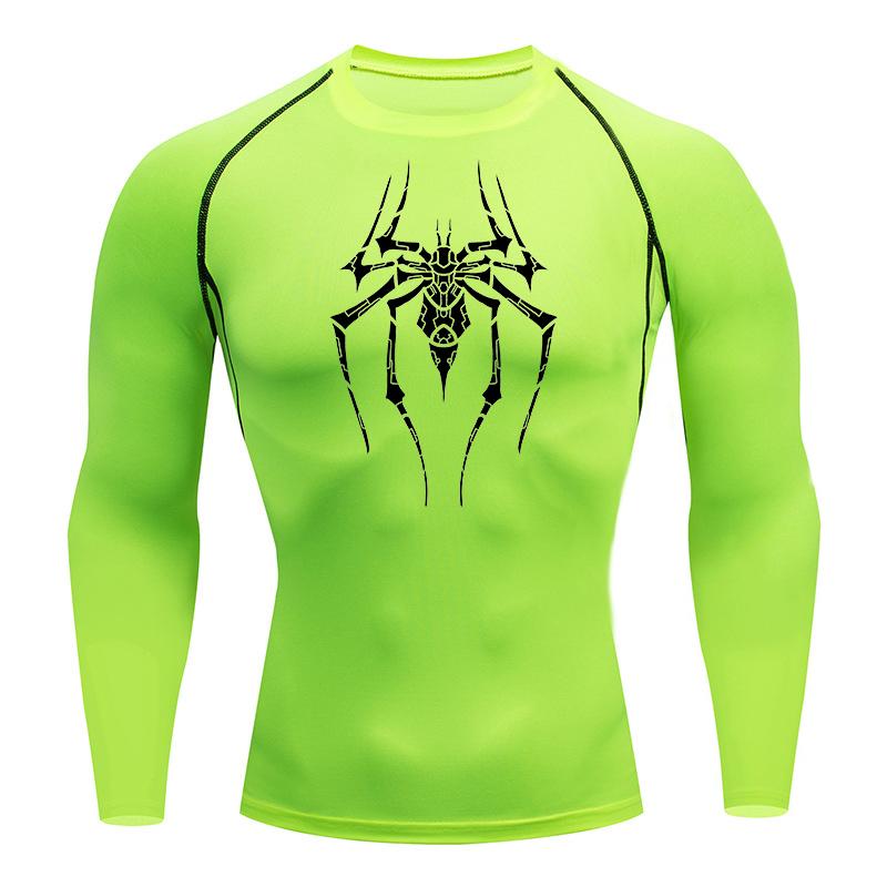 

Компрессионные рубашки с принтом паука для мужчин Тренировки в спортзале Бег Базовые слои Майки Рашгард Спортивные быстросохнущие футболки Топы XXXL