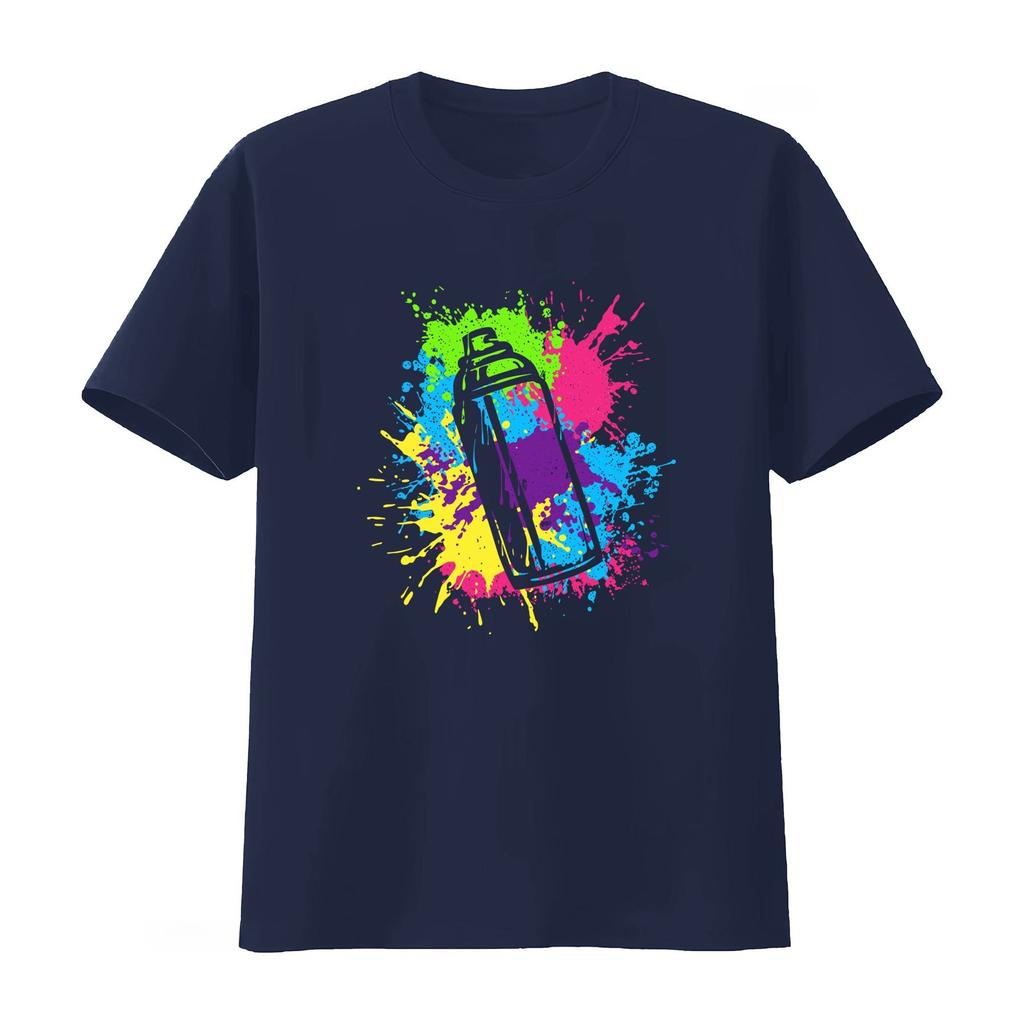 Fat Cap Graffiti Spray Paint Cans Street Art Artist T Shirt Colorful Design for Urban Style Comfortable 2026 Summer T Shirt