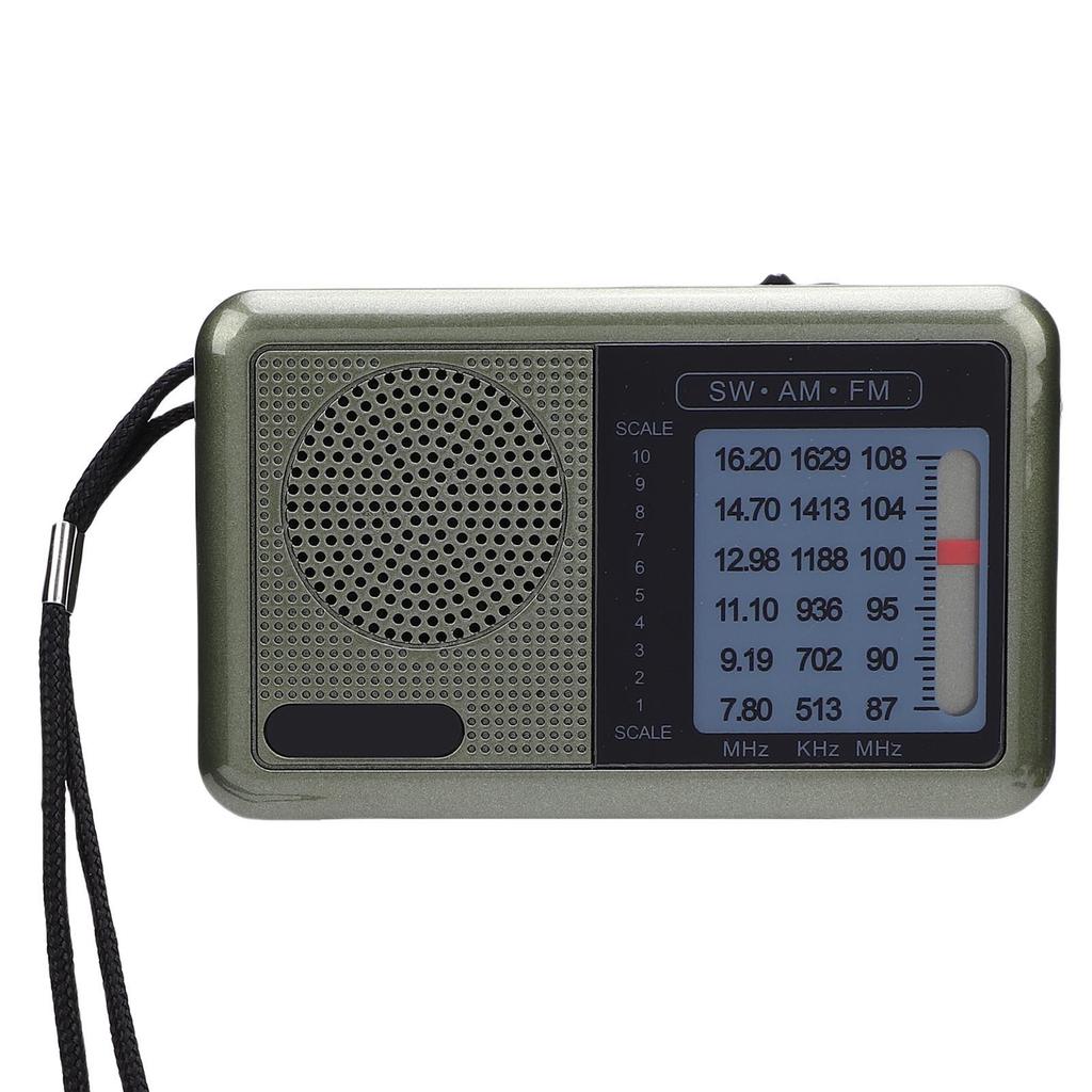 Portable AM FM SW Radio for Elderly HiFi Full Band USB Rechargeable Battery Operated Portable Radio for Home Outdoor