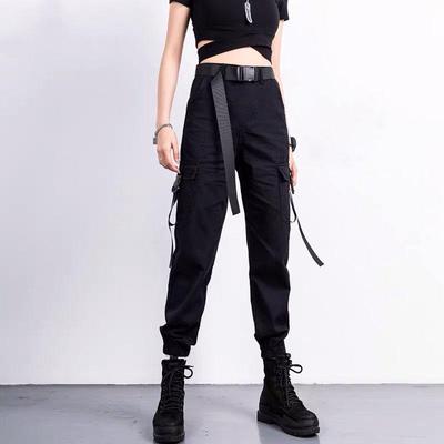 Cargo Pants Women Casual Joggers Black High Waist Pants Loose Female Trousers Ladies Pants