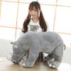 Lovely 80cm Infant Plush Rhinoceros Soft Appease Playmate Calm Doll Toy Rhinoceros Pillow Stuffed Gift