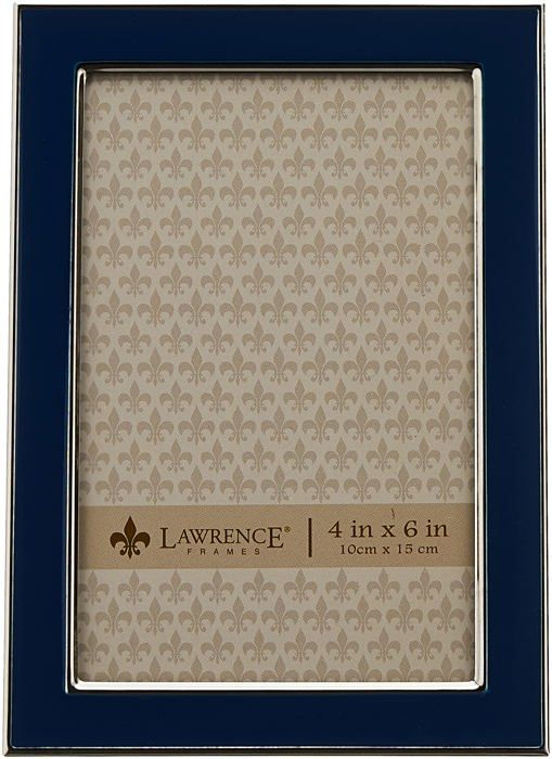Cadre Photo - Lawrence Frames - 586446 - Émail Bleu Marine - 10 x 15 cm - Métal Argenté