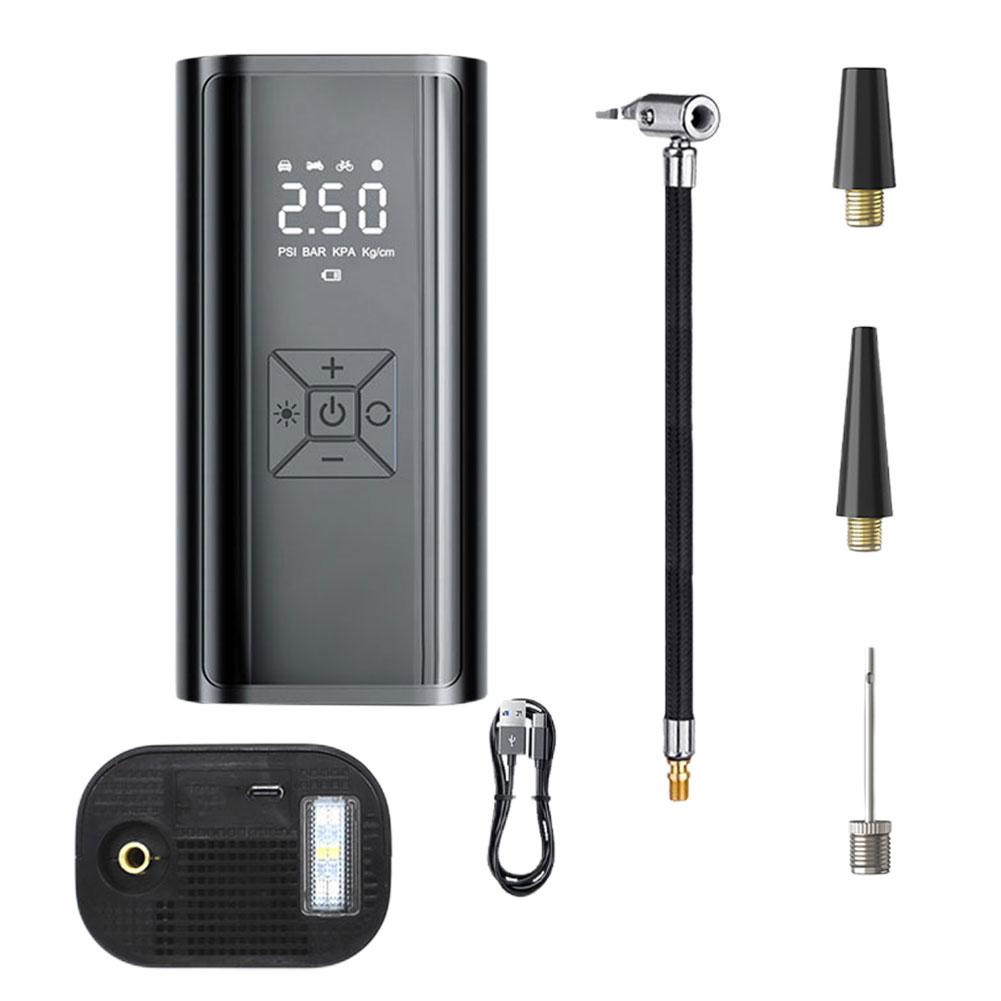 Car Air Pump LED Display Rechargeable Air Pump Intelligent Handheld Air Pump Wireless for Vehicle Motorcycle for Car Tyre Balls
