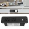 Built-In Desk Power Socket Black Table Power Strip Multiple Outlets Recessed Power Strip  Furniture