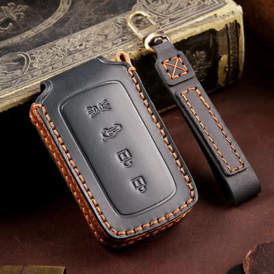 Leder Autoschlüssel Hülle Schlüsselanhänger Halter Etui Schutz für Maserati 2023 Grecale Levante GT 4 Tasten Keyless Go Fernbedienung