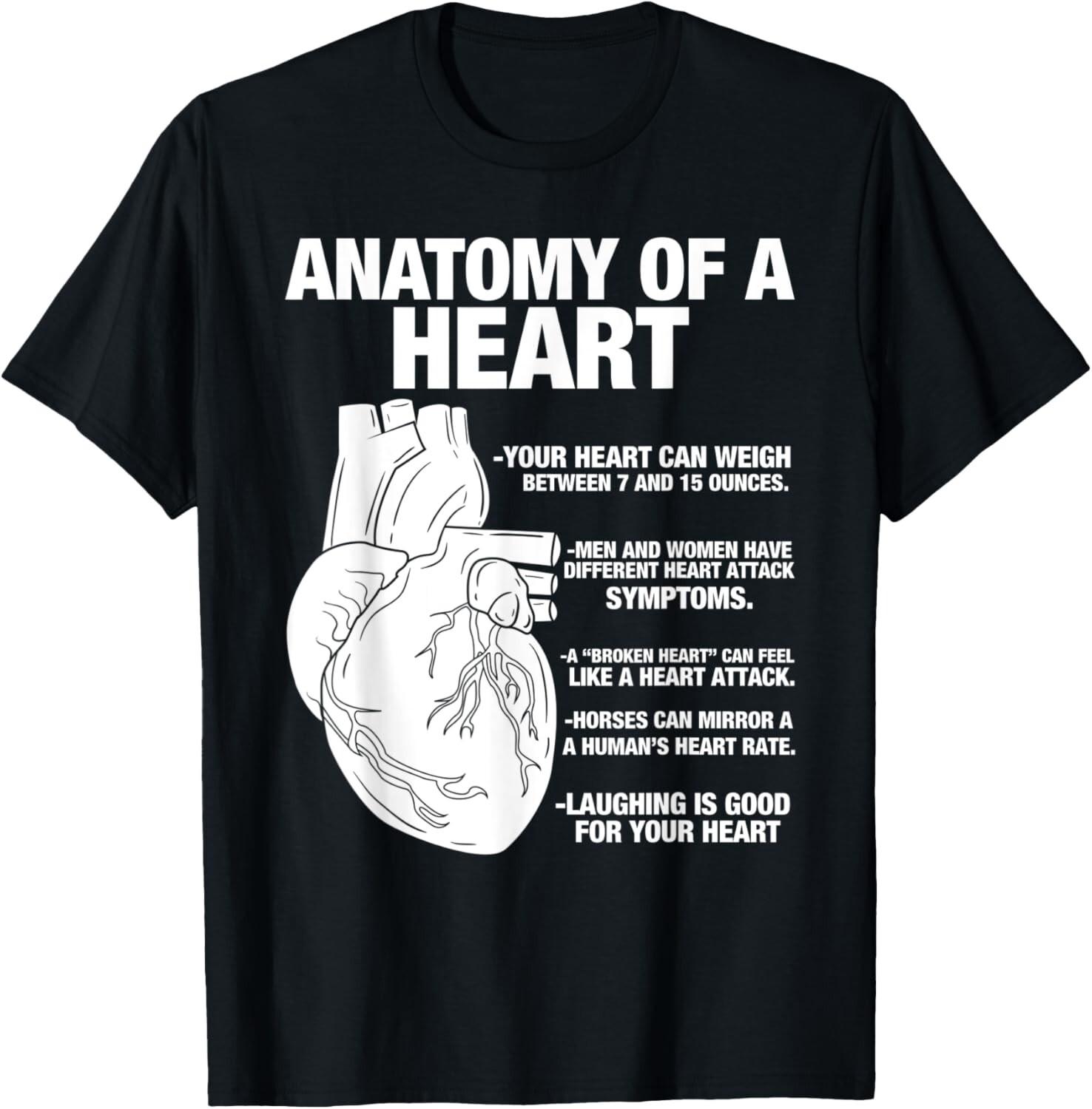 

Anatomical Heart - Cool Cardiologist Design Tee Gift Unisex T-Shirt 5XL різнокольоровий