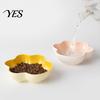 Healthy Ceramic Dog Bowl Cat Paw Shape for Cats, Anti-Whisker Fatigue Kitten Food Pet Feeder Water Dish, Microwave Dishwasher Safe Wide Shallow Plate