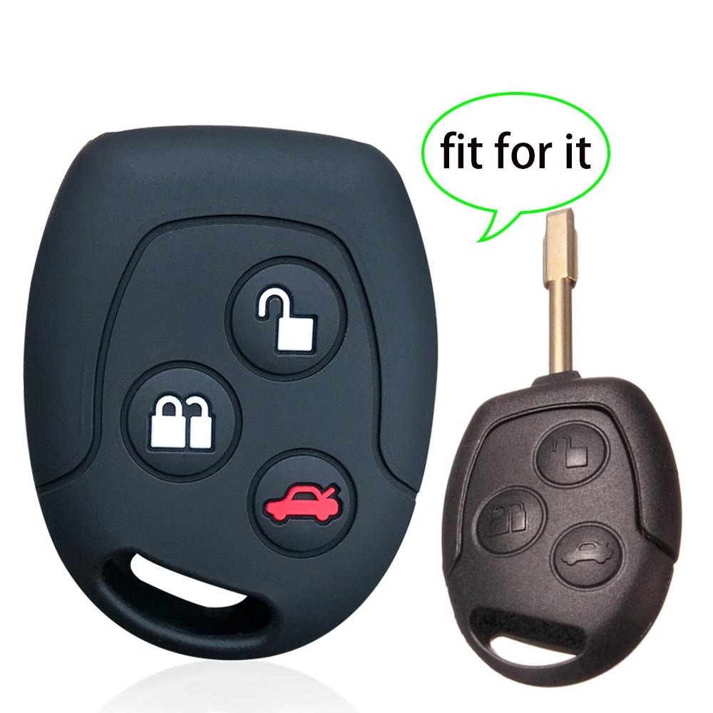 Silikon Auto Schlüsselabdeckung Schutzhülle Für Ford Mondeo Fiesta Mk5 Transit Focus KA Mk1 Galaxy C-Max S-Max Auto Schlüssel Zubehör