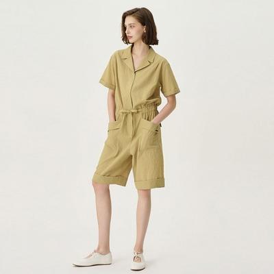 Huit Short Seersucker Jump Suit Htwjs5j01t