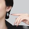 925 Sterling Silver Simple and Fashionable Micro-inlaid Diamond Water Drop Earrings Wedding Anniversary Party Gift