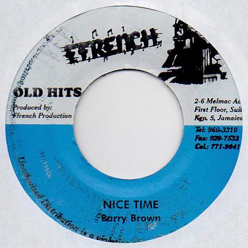 

7inch Record BARRY BROWN - Nice Time NONE Ffrench Japan Reggae, Ska & Dub Used