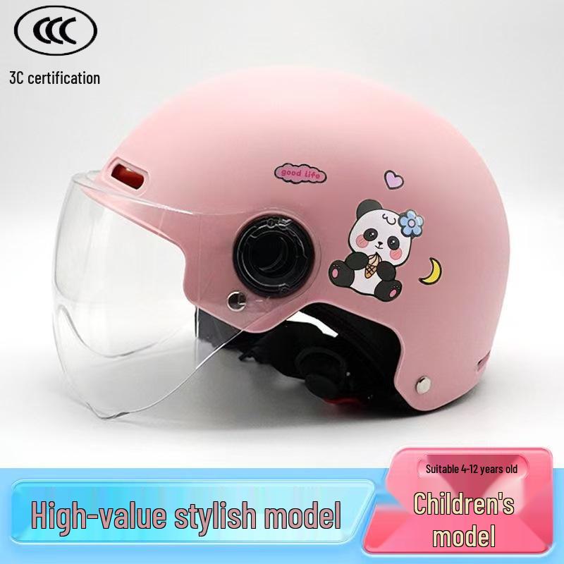 3C Certified Kids' Electric Bike Helmet: Cute, Breathable, Lightweight, Sun-Protective for Boys & Girls