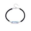 Chic Beaded Blue Bracelet For Couples Copper Material With Plated Finish